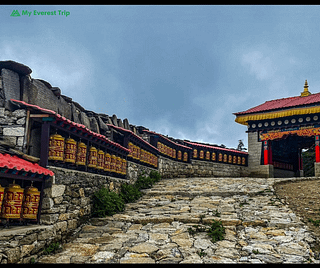 Historic monastery while trekking in Everest base camp region