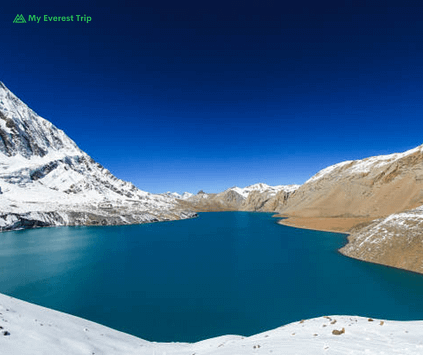 Tilicho lake in Annapurna region Trekking in Nepal
