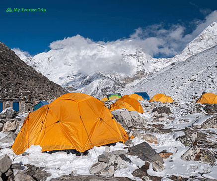 You might have to stay at tent at the base camps