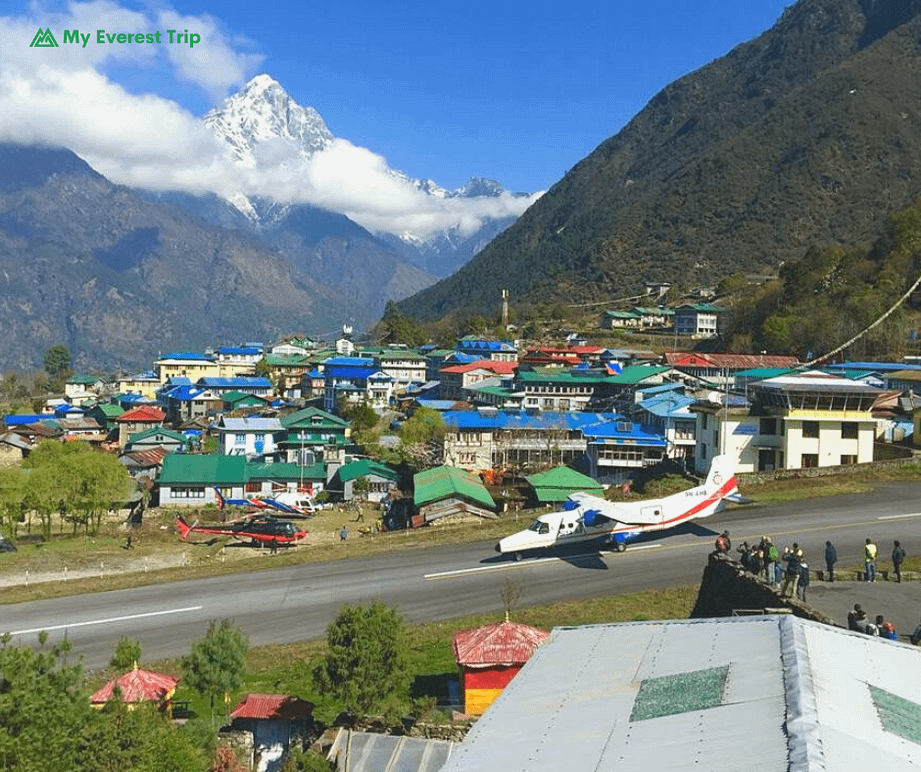 Beautiful Namche Bazaar while trekking in Everest region