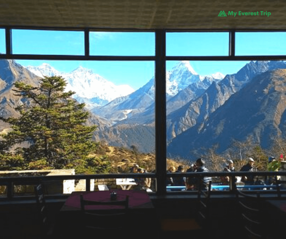 View from Everest View hotel a- EBC heli tour