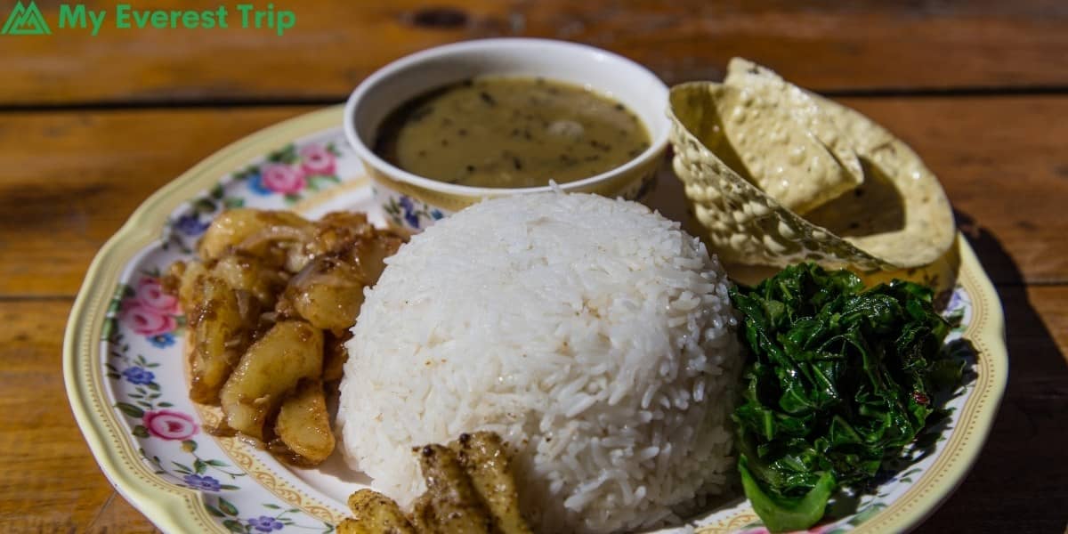 Dal Bhat ( Nepalese Food ) - MyEverestTrip Food in Everest