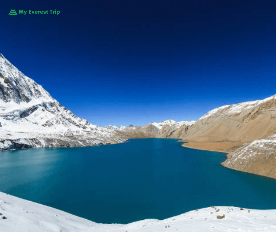 Tilicho lake in Annapurna region Trekking in Nepal